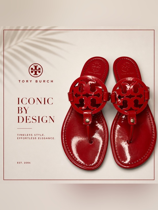 Tory Burch Shoes - Tory Burch Miller Patent Sandals – Red – Size 10